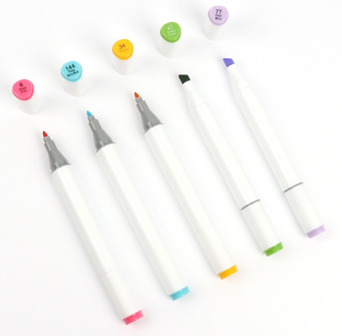Double-headed color marker-triangle White Pole